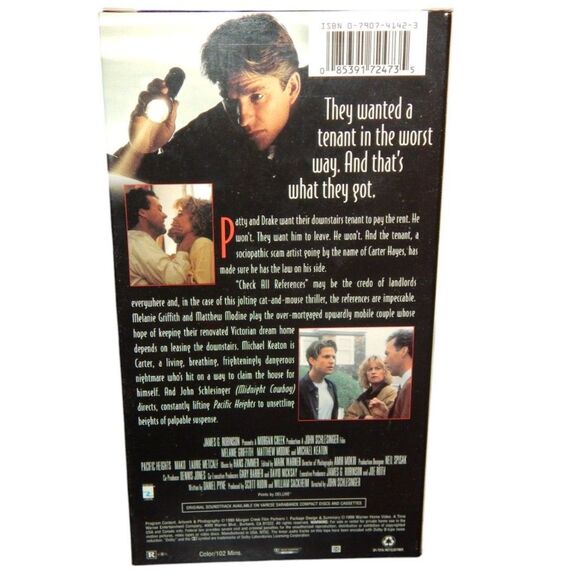 PACIFIC HEIGHTS vintage VHS in original paper case Griffith Modine Keaton - Picture 3 of 6